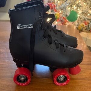 Chicago Kids Black Roller Skates with Red Wheels Sz. 3 Kids